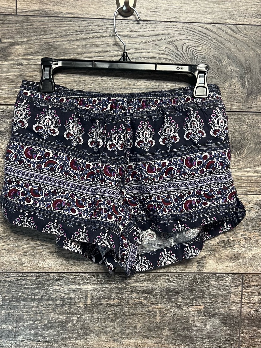 American Eagle Boho Printed Soft Shorts Women’s Medium Navy Festival Lounge